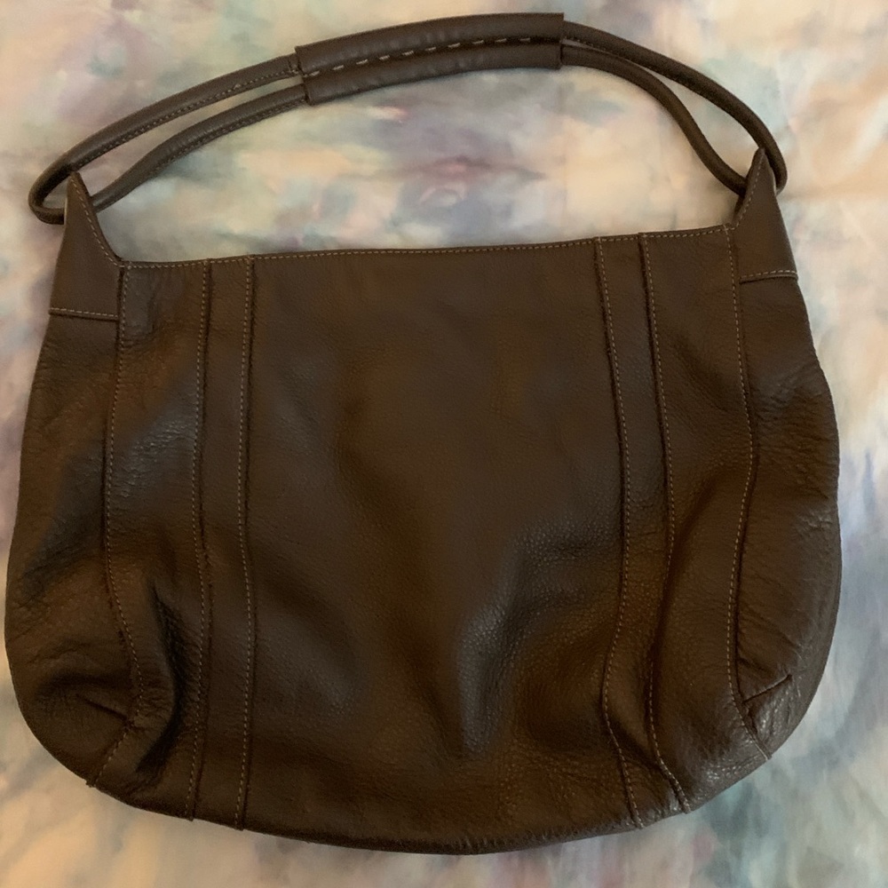 J. Jill Brown Leather Shoulder Bag with Vintage Appeal